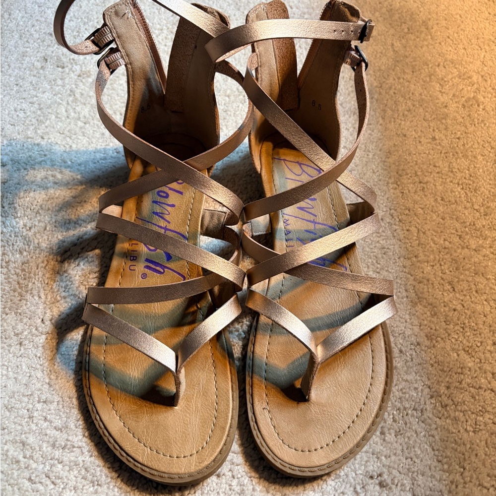 Blowfish Tan Strappy Sandals